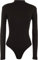 WearAll - Neu Damen Rollkragen Bodysuit Langarm Elastisch Gymnastikanzug Top - Schwarz - 40-42