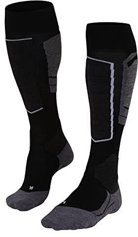 FALKE Women's SK4 Ski Socks Light Cushioning Anti Blister Thin Breathable Quick-Drying Climate-Regulating Odour-Neutralising Wool Functional Yarn 1 Pair