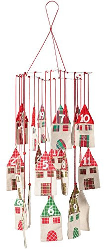 Adventskalender Mobile Stern mit 24 Häuschen und Befüllen