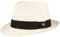 Breiter ORIGINAL Panama-Hut | Stroh-Hut | Sommer-Hut aus Ecuador – Schmaler Trilby - Handgeflochten, UV-Schutz, Bruchschutz - Weiss, XL