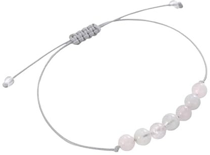 Bijoux Lithotherapie - Coco Papaya Bracelet Porte-Bonheur Maternité. Pierre de Lune, Quartz Rose