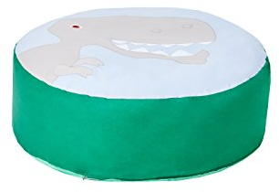 Hoppekids Sitzsack mit Dinosaur, Baumwolle/Schaum, Blau/Grün, 75 x 75 x 23 cm