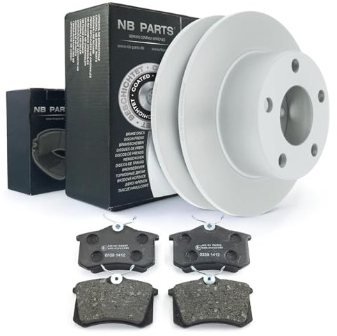 Bremsen/BREMSEN SET HINTEN BREMSSCHEIBEN Ø 245 VOLL MASSIV BREMSBELÄGE BREMSKLÖTZE KIT NB PARTS GERMANY 10038446