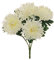Fiori Artificiali Mazzo 5 fiori crisantemo spider cm 54 decoro composizione (Bianco)