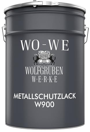 WO-WE Metalllack Metallfarbe Buntlack W900 Decklack für Metall Stahl Eisen Lichtgrau ähnl. RAL 7035 2,5L