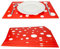 MamboCat 6er Set Tischset rot mit weißen Punkten I farbige Tischsets Kunststoff I Essunterlage Platzdeckchen abwaschbar I Tischmatten Teller Platzset Polypropylen I Retro Tisch Untersetzer 45x32cm