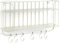 Kobolo Wandregal Hängeregal Küchenregal - 6 Haken - Metall - Weiß Creme - 50x16x34 cm