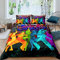 Teenager tanzen Bettwäsche-Set Trippy Street Graffiti Wall Bettwäsche Set 155x220cm Hip Hop Sport Betten Set für Kinder Jungen Mädchen Teenager 2St.Reißverschluss Mikrofaser