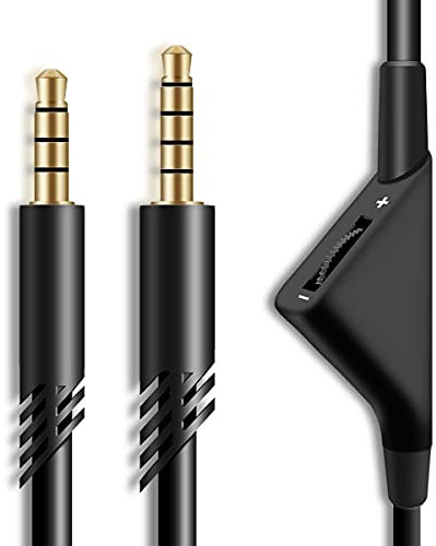 MJKOR Audiokabel für Astro A10 A40, Lautstärkeregler, kompatibel mit Astro A10 A40 Headsets (Lautstärkeregler-Funktion, TPE)