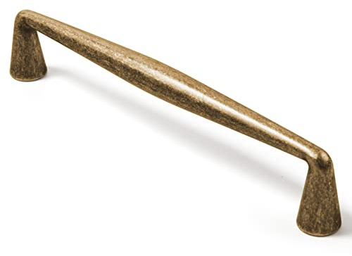 Goo-Ki Vintage Retro Antique Brass Zinc Alloy Cabinet Handles - 5.03''(128mm) Hole Center Affordable Luxury Cabinet Pull Hardware for Bedroom, Kitchen, 6 Pack…