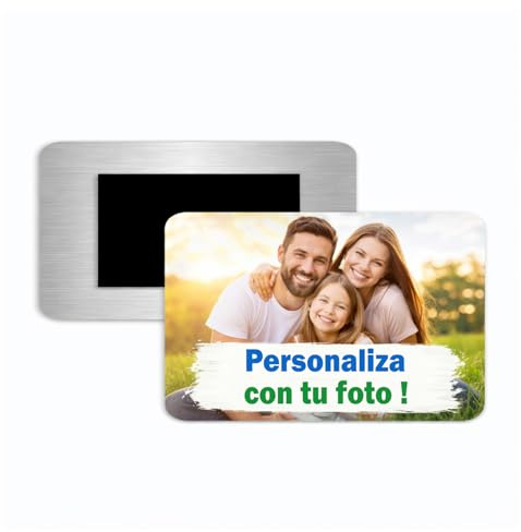 GIFART Imán Personalizado con Foto para Nevera – Diseño Personalizable, Original para niños, Navidad o Día de la Madre – Varios tamaños y Formas (Rectángulo - 10x5 Cm)