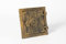 SEZAM Porte de visite pour fours en fonte 17 x 3,5 x 17 cm, porte cheminée - abattant - porte de dégagement, pour fours, fours & cheminées - vieil or peint