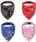 4 Stücke Hundeschal,Bandanas für Hunde,Haustier Dreieckstuch Lätzchen,Halstuch Kragen,Einstellbare Kopftücher Hundehalsband,Waschbar Haustier Kostüm Zubehör für Klein Mittel Groß,Hunde,Katzen,Welpen,L