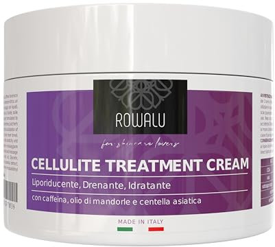 ROWALU®️ | Crema Cellulite 250 ML | Crema Rassodante Gambe, Pancia, Fianchi e Glutei | Crema Drenante Gambe Forte, contrasta la Cellulite e la Ritenzione Idrica | Made in Italy
