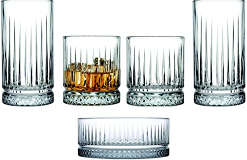 Topkapi 251.130 5-tlg Genuss-Set Glen Fonda mit 2x Whisky D.O.F. Tumbler, 2x Longdrink XL und 1x Schälchen XL, Whisky + Cocktail im Xl-Genuss