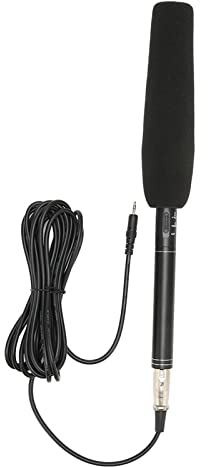 Goshyda Handheld-Interview-Mikrofon, Professionelle Rauschunterdrückung, Kabelgebundenes Shotgun-Mikrofon, XLR-Kamera-Kondensatormikrofon Zur Sprachaufzeichnung