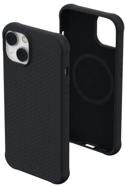 URBAN ARMOR GEAR [U] by UAG Designed for iPhone 14 Case Black 6.1 Dot Built-in Magnet Compatible with MagSafe Charging Slim Lightweight Dropproof Silicone Protective Cover