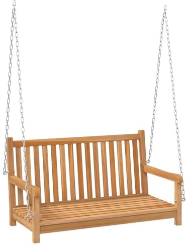 vidaXL Hollywoodschaukel Massivholz Teak 114x60x64 cm