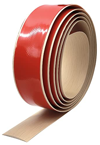 KtbeYTi 2m x 4cm Übergangprofil Selbstklebend, Fußböden Übergangsleisten Laminat Ausgleichsprofil, Vinyl Übergangsleiste, für Laminat- & Parkettböden(Ahornfarben)