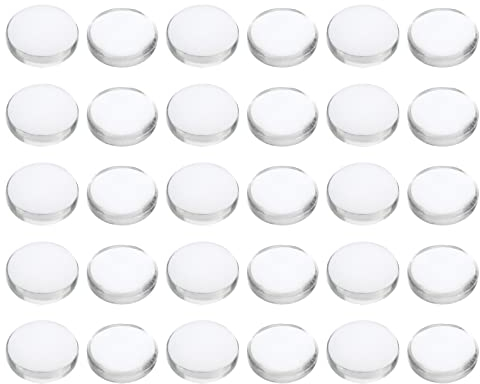 PATIKIL 200 Stück Glas Cabochons 12mm Klare Runde Glascabochons, Flache Rückseite Glaskuppel, Glaskuppel für DIY Schmuck, Foto Anhänger Herstellung, Halsketten