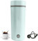 Mini bouilloire électrique de voyage-Coupe d'eau électrique 350 ml- tasse Chauffage thermos 3 en 1- revêtement en acier inoxydable 304- arrêt automatique (Green)