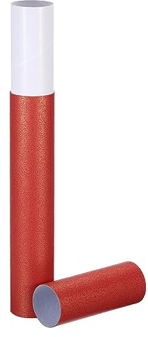 PATIKIL 2 Pouce x 17 Pouce Affiche Tube, Photo Stockage Tube Calligraphie Peinture Tubes Poste Tubes pour Papier Art dossier, Rouge