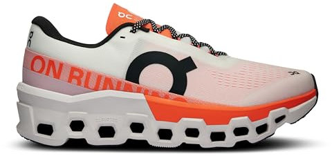 On Cloudmonster 2 Herren-Sneaker, Weiß/Flamme, 47 EU