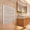 800mm Wide Chrome Heated Towel Rail Radiator Straight Flat Bathroom Warmer Rack Central Heating Turkish Zone (800mm Wide x 1000mm Height)