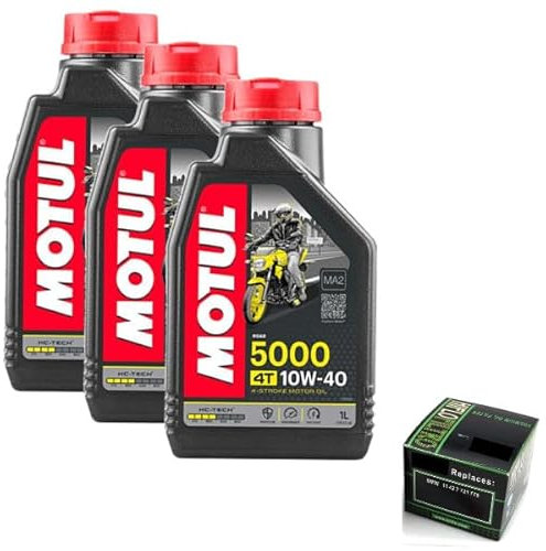 KIT TAGLIANDO FILTRO OLIO 5000 SEMI SINTETICO 10W40 COMPATIBILE CON YAMAHA MT-07 (MTN690-U) TRACER 700 2021 > 2021 HF204