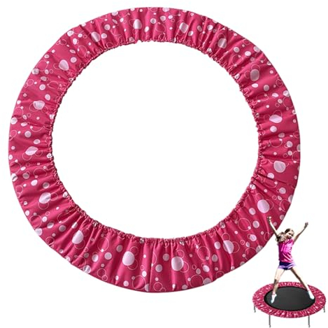 Mini Trampolin Randabdeckung 96 101 122cm, 3 Schichten Verdickt 800D Reißfest Oxford-Tuch Randabdeckung fur Zimmertrampolin,Indoor Erwachsene Kinder Fitness Trampolin Abdeckung,Pink 2,91cm(36inch)