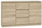 Ibonto Eckkommode Kommode mit 2 Türen und 3 Schubladen -Elegantes & Praktisches Design (Sonoma-Eiche)