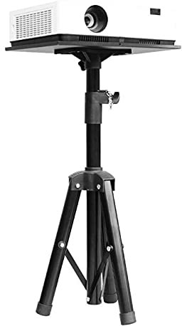 Xumh2024-3 Beamer Halterung Projektorhalterung, Stativ, zusammenklappbar, Bodenstativ, 14 Zoll bis 10 Zoll, Plattengröße mit Höhenverstellung bis zu 45 Zoll, Schwarz Projektor Halterung