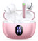 Wireless Earbuds, 5.3 Bluetooth Earphones with 4 ENC Noise Canceling Mic, Ear Buds with HiFi Stereo Deep Bass, 40H Playtime LED Display Wireless Earphones, IP7 Waterproof, USB-C Fast Charge - Pink