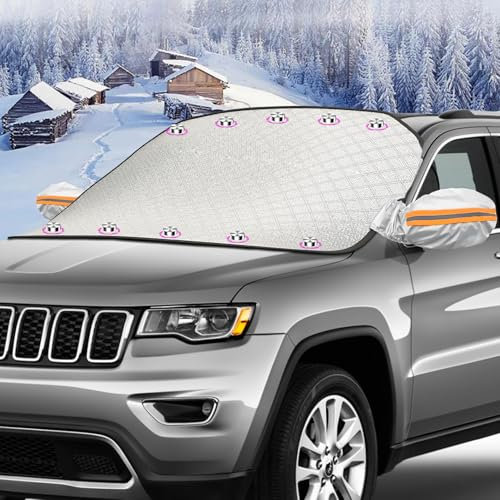 Frontscheibenabdeckung, Sonnenschutz für Frontscheiben, Auto Sonnenschutz Frontscheibe, Ultra-Dick Auto Faltbare Aluminiumfolie Hitzeschutz UV Schutz für die meisten Autos