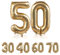 Compleanno Palloncini 50 Anni Oro - 107CM Grande Numero Gonfiabile in Foil - Vola Con l'Elio - Per Uomini e Donne - 42 Zoll