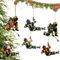 6 Stück Weihnachtsbaum Feuerwehrmann Acryl Ornamente, Doppelseitige Feuerwehrmann Weihnachten Deko Weihnachtsbaum Anhänger, für Wandfenster, Baum, Auto-Rückspiegel-Zubehör