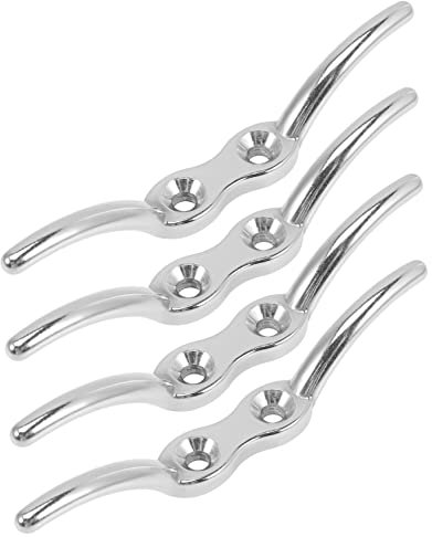 BELLIFFY 4stücke Klemme Für Boot Edelstahl Bootsklemmen Für Dock Kajak Flaggenmast Befestigungsmaterial Korrosionsbeständig Rostfrei Einfache Installation Langlebiges Zubehör