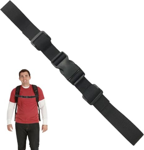 wiroouia Verstellbarer Brustgurt für Rucksack,Verstellbarer Rucksack-Brustgurt,Reise-Rucksack-Brustgurt mit Schnalle | Verschleißfester Brustgurt für Reisen, Camping, Wandern