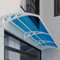 WWERTYY Regenschutz für Außenfenster, gebogenes Vordach für die Vordertür, Sonnenschutz für die Terrasse oder Veranda, mit Polycarbonatplatte und weißem Aluminiumrahmen, Schutz vor Schnee