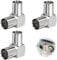 XdealCozyxc 3 Pcs TV Aerial Adapter Male to Female Right Angle Aerial Connector