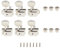 The Lord of the Tools 6 Stück Vintage 6 Inline-Gitarren-Stimmwirbel 1 + 4 + 1 Stimmwirbel 28 x 17 mm 25 x 17 mm Tuner 0047912049 kompatibel mit Fender Strat Tele Jaguar
