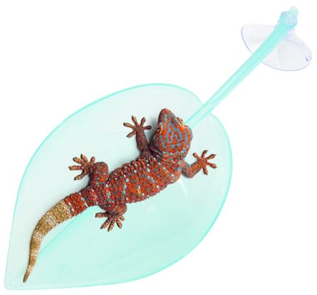 Frog Basking Ledge | Habitat Terrace - Leaf Shape Suction Cups Amphibian Decor Accessories for Terrarium Dwarf Frogs Turtles Gecko Toads