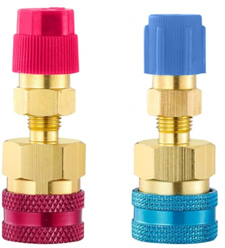 Adaptateur R1234YF, raccords rapides R1234YF vers R134A, kit de conversion de connecteur côté haut/bas, adaptateurs R134a vers R1234yf pour système de climatisation de voiture réfrigérant R1234yf