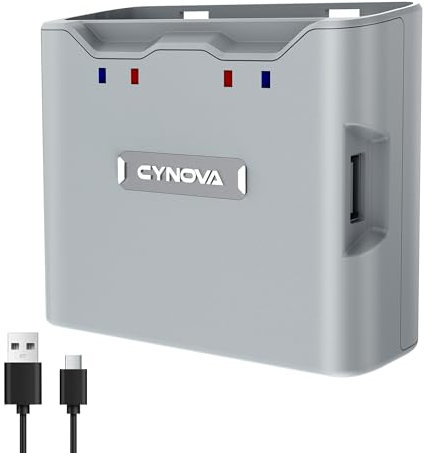 CYNOVA Mini chargeur de batterie 4K, station de charge bidirectionnelle pour DJI Mini 4K, compatible avec DJI Mini 2 avec Mavic Mini2 / Mini SE pour accessoires de drone