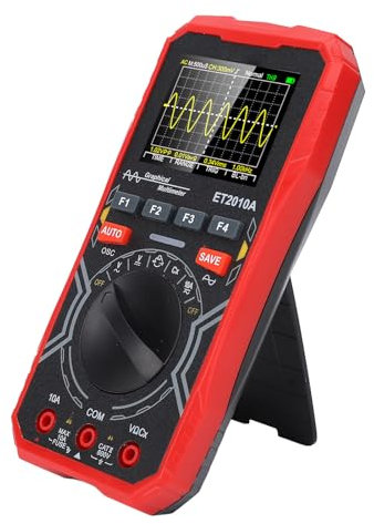Handheld Digital Oscilloscope Multimeter 2 in 1 Tragbarer Auto -Sleep -Mini -Oszillioskop mit 1 MHz -Bandbreite, 2, 5 -ms -Probenrate, 2, 4 -Zoll -Farbanzeige für