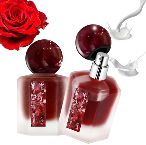 Parfum Paris pour femme, 50 ml, contient de la rose naturelle, romantique et doux, parfum parisien, parfum durable, naturel, frais et laiteux, parfum floral (2 pièces)