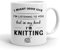VIROSA Knitting Mug – “in My Head I’m Knitting” – 11oz Ceramic Tea Cup – Gift for Knitters – Craft Lover Birthday Present