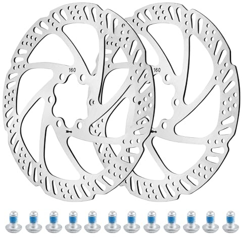 2PCS Bike Disc Brake Rotor 160mm - Stainless Steel Bicycle Brake Rotors