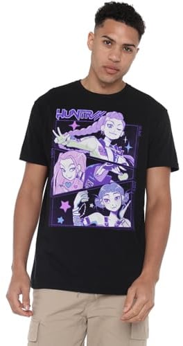 Kpop Demon Hunters Unisex K-pop Demon Hunters - Anime Huntrix Huntr/X Unisex T Shirt, Black T-Shirt