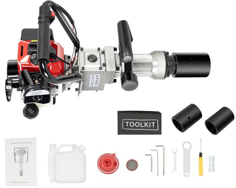 2 Stroke T Post Pfahlbohrer 32,7 cc – Driver Heavy Duty Batterie Driver Hammer Gas Power Duty Farm Gasoline Pfahlpfahl Garten Bauernhof Zaun Fundament 900 W für Zaunpfähle Gartenzäune
